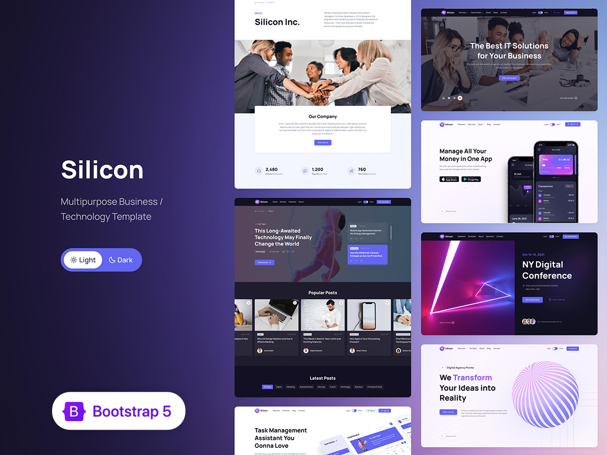 Bootstrap Themes Built & Curated by the Bootstrap Team.