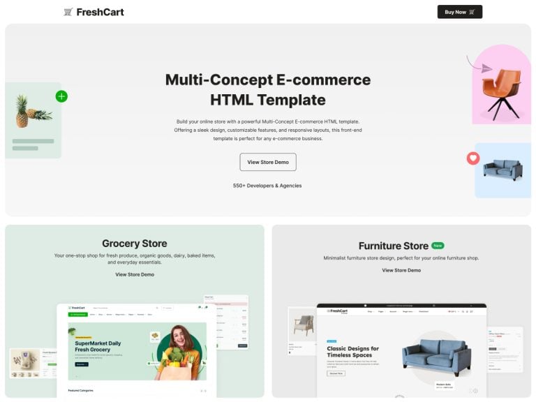 FreshCart – eCommerce HTML Template - Bootstrap Themes